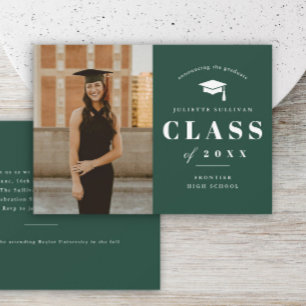Minimal Type Photo Graduation Party Invitation