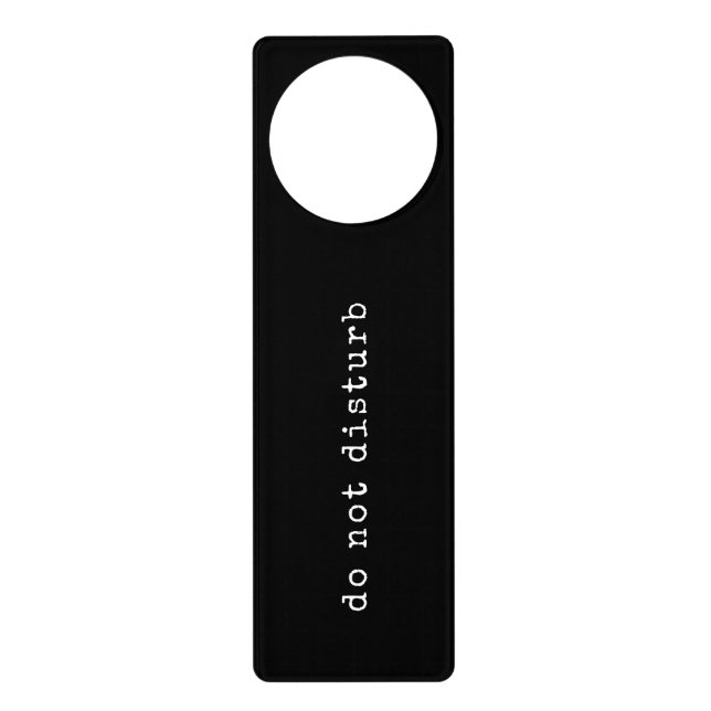 Minimal Typewriter | do not disturb Door Hanger (Front)