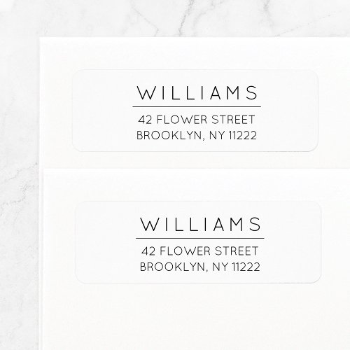 Minimal Typography 01 Return Address Label