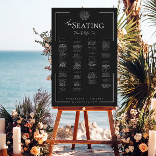 Minimal Typography Black White Seashell Seating Foam Board