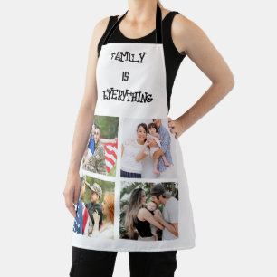 Minimal Typography Custom Collage Photo Apron