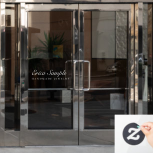 Minimal Typography Elegant Modern Jewelry Business Window Cling