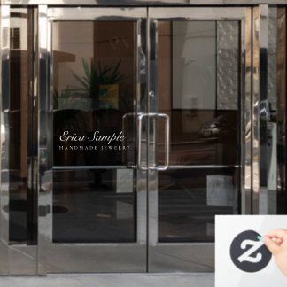 Minimal Typography Elegant Modern Jewelry Business Window Cling