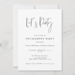 Minimal Typography Engagement Party Invitation at Zazzle