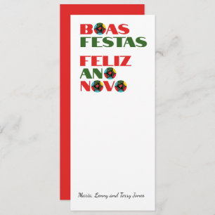 Minimal Typography Portuguese Christmas Greetings