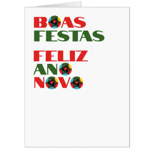 Minimal Typography Portuguese Christmas Greetings Card