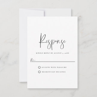 Minimal Typography RSVP Card