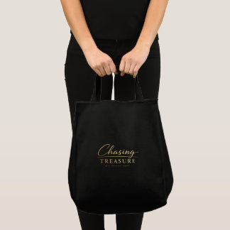 Minimal Typography Tote Bag | Chasing Treasure