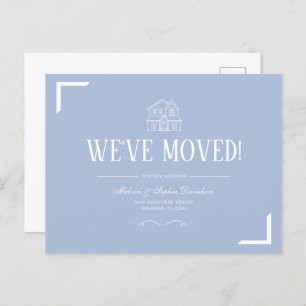 Minimal Typography We Have Moved New Address Postc Postcard