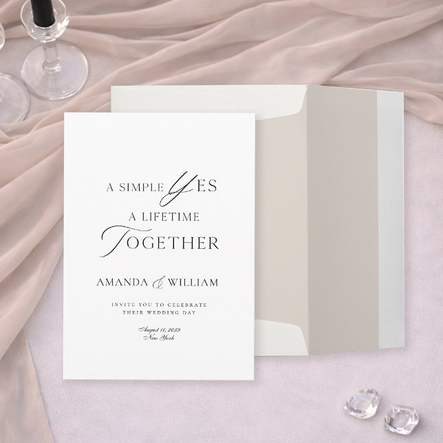 Minimal Typography Wedding Invitation Template (Creator Uploaded)