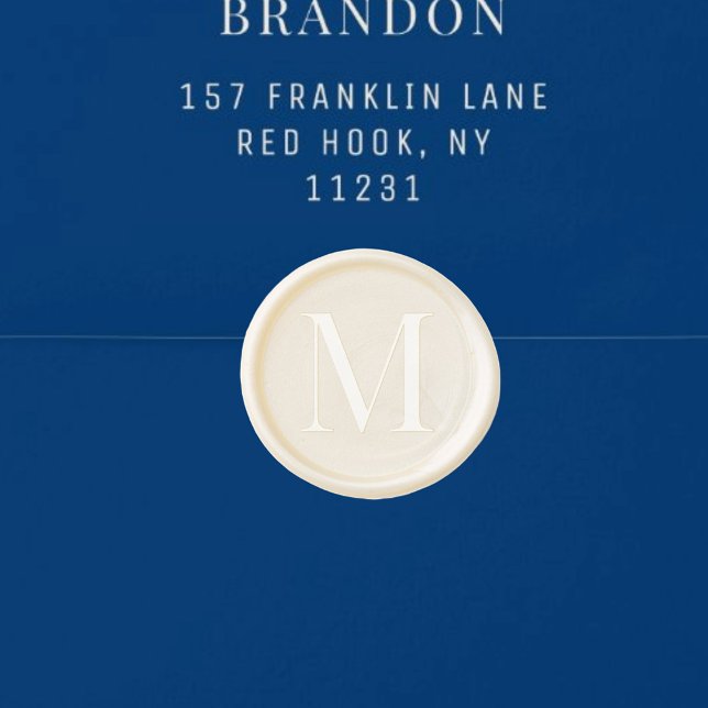 Minimal Typography Wedding Wax Seal Sticker (Creator Uploaded)