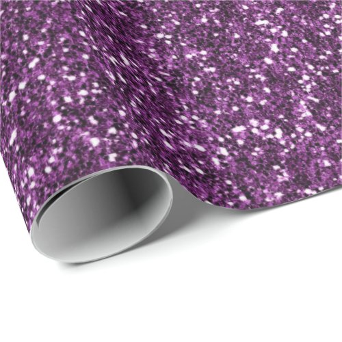 Minimal Ultra Violet Purple Glitter Plum Grape Wrapping Paper
