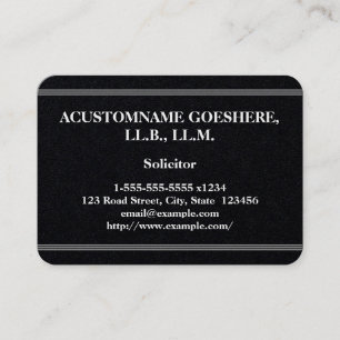 Minimal & Understated Solicitor Business Card