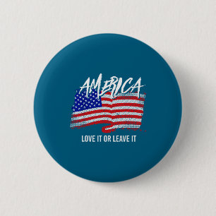Minimal Usa Patriotic American Flag Freedom Button