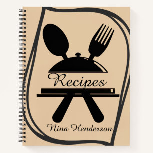 Minimal Utensil Personalized Notebook