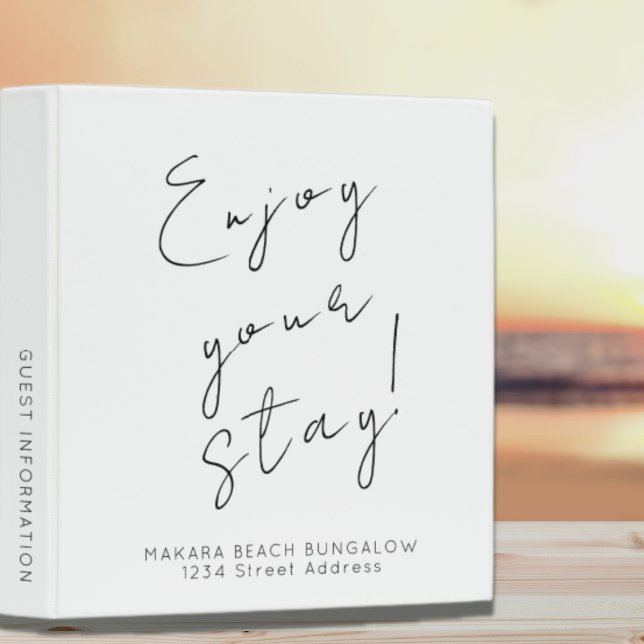 Minimal Vacation Rental Guest Information 3 Ring Binder (Creator Uploaded)