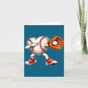 Minimal Valentine Baseball Heart Sport Love Card