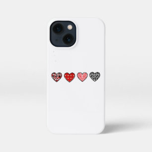 minimal valentine hearts / “cute love pattern” iPhone 13 mini case