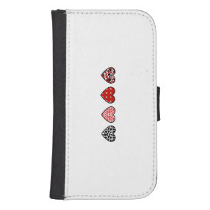 minimal valentine hearts / “cute love pattern” galaxy s4 wallet case