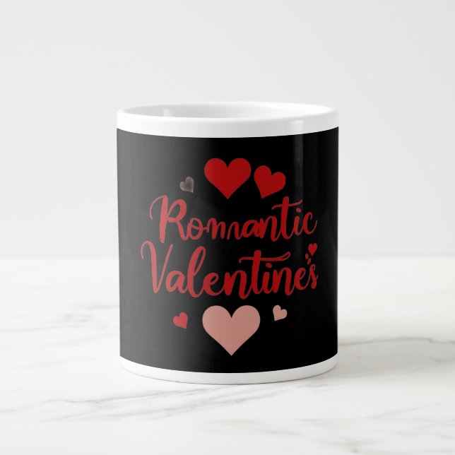 Minimal Valentine’s Day Love Typography Design | R Giant Coffee Mug (Front)