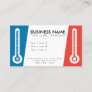 Minimal Vector Cold and Warm Temperature Hvac  Business Card