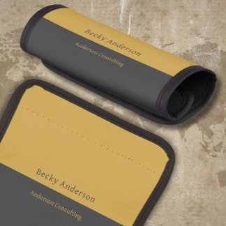 Minimal Vertical Professional Mustard Charcoal Luggage Handle Wrap