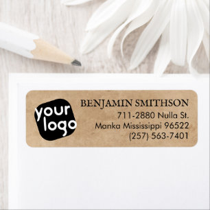  Minimal Vintage Beige Black Custom Return Address Label