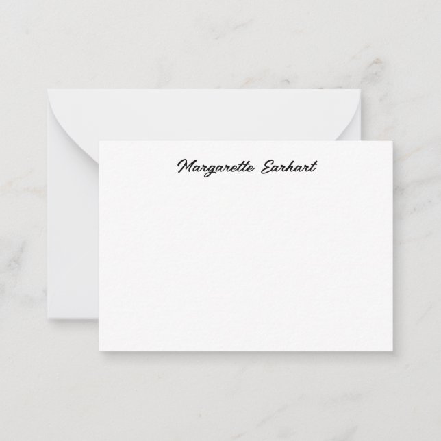 Minimal Vintage Retro Script Note Card (Front)