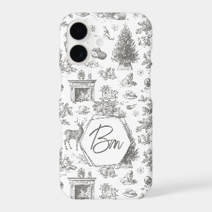 Minimal Vintage Winter Seamless Pattern Holiday iPhone 17 Case