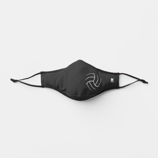 Minimal volleyball monogrammed premium face mask (Front)