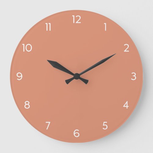 Minimal Wall Clock _ Coral Pink