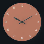 Minimal Wall Clock - Earthy Warm Terracotta<br><div class="desc">Minimal Wall Clock - Earthy Warm Terracotta</div>
