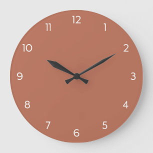 Minimal Wall Clock - Earthy Warm Terracotta