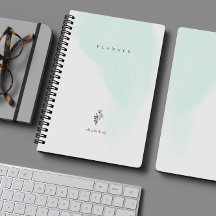 Minimal Watercolor Floral Customizable Planner