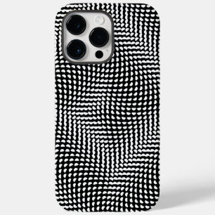 Minimal Wavy Black and White Optical Illusion Case-Mate iPhone 14 Pro Max Case