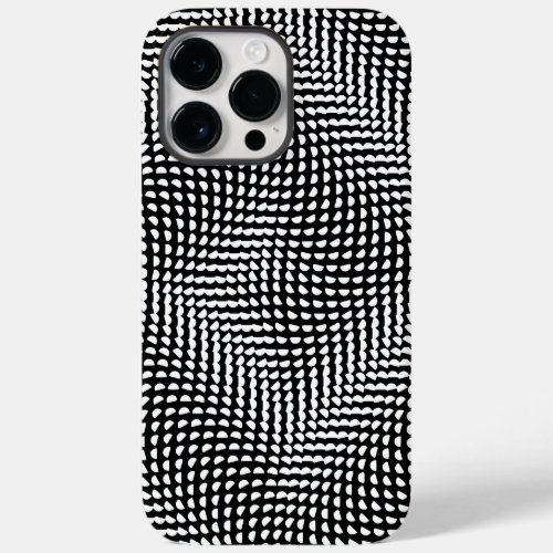 Minimal Wavy Black and White Optical Illusion Case_Mate iPhone 14 Pro Max Case