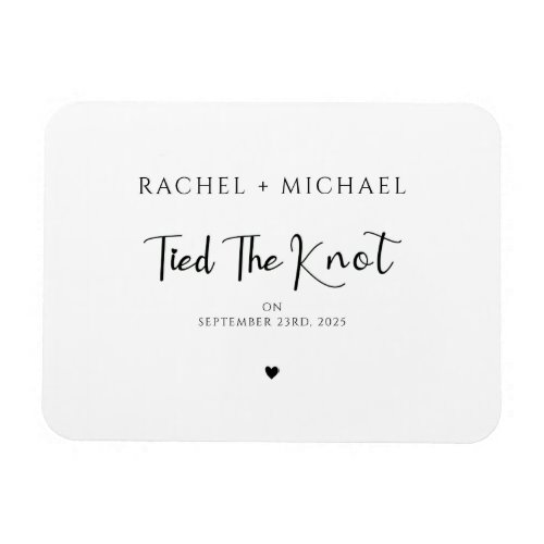 Minimal We Tied The Knot Photo Postcard Magnet