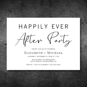 Minimal Wedding After Party Invitation