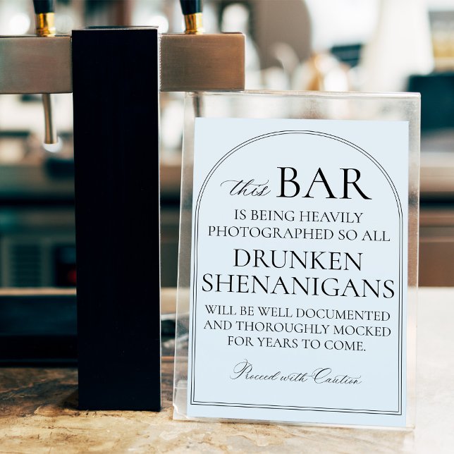 Minimal Wedding Bar Sign Humor (Creator Uploaded)