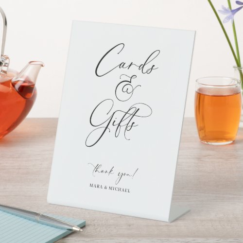 Minimal Wedding Cards  Gifts Table Pedestal Sign