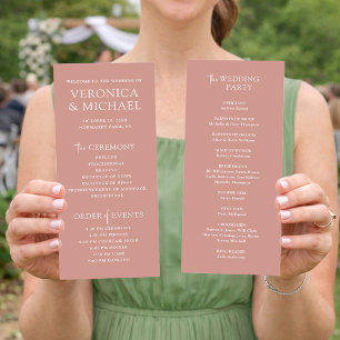 Minimal Wedding Ceremony Program Template 