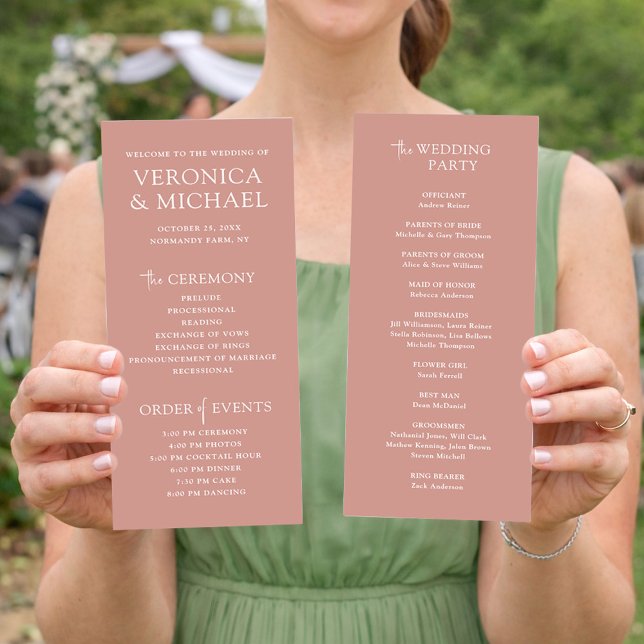 Minimal Wedding Ceremony Program Template  (Creator Uploaded)