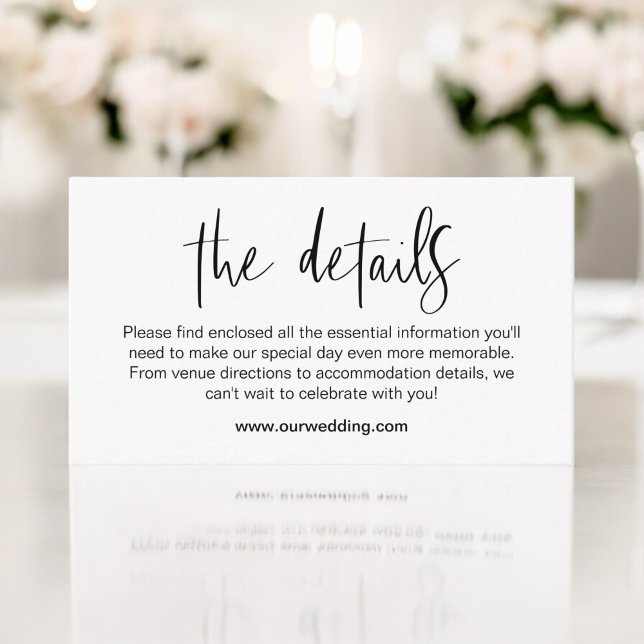Minimal Wedding Details Enclosure Card (Creator Uploaded)