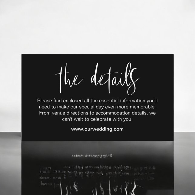 Minimal Wedding Details Enclosure Card (Creator Uploaded)