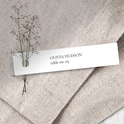 Minimal Wedding Dusty Blue  White Place Name Note Card