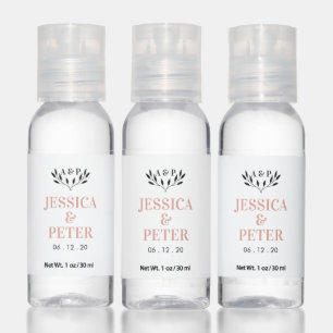 Minimal Wedding Favors Travel Bottle Set Hand Sanitizer