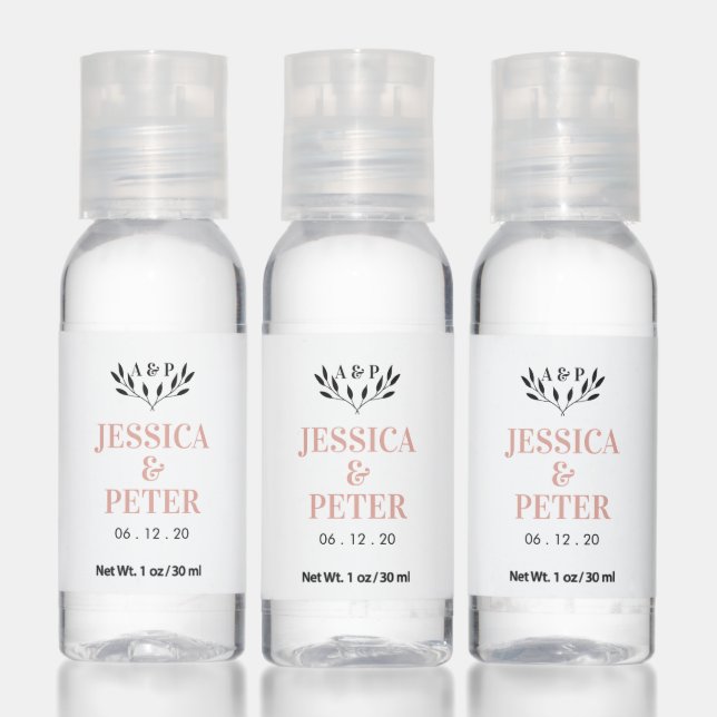 Minimal Wedding Favors Travel Bottle Set Hand Sanitizer (Set)