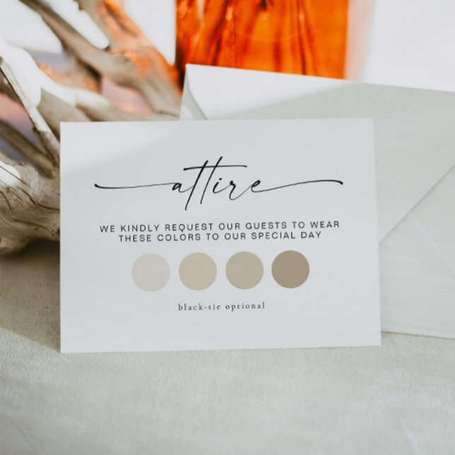 Minimal Wedding Guest Dress Code Attire Card (Creator Uploaded)
