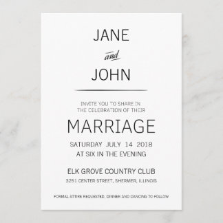 Minimal Wedding Invitation