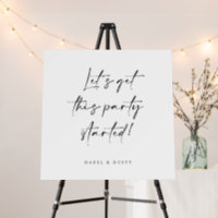 Minimal Wedding Party Sign Welcome Event Poster